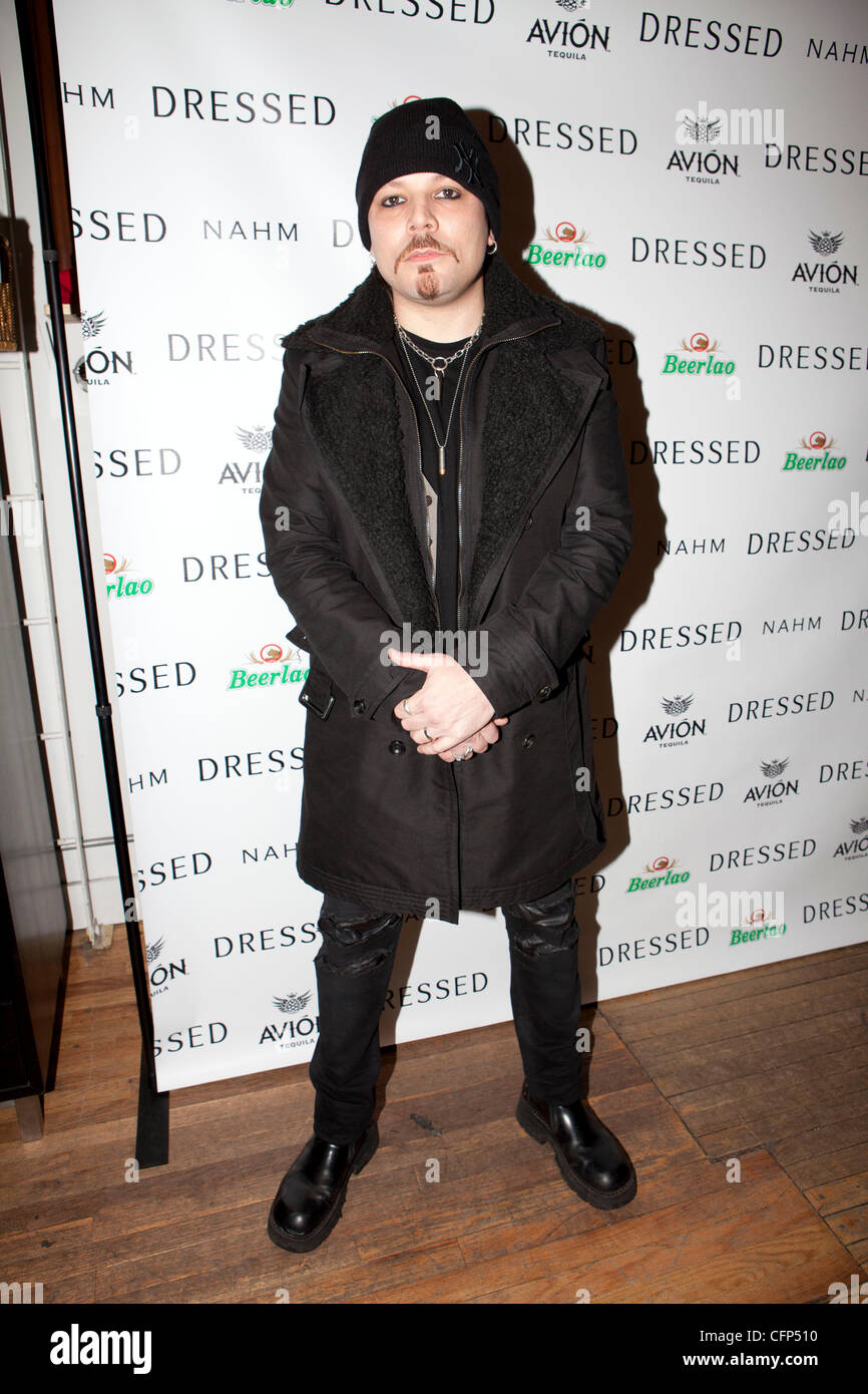 Tom Morrisey (from the band Killcode),  at the 'Dressed' pre-opening party held at the Housing Works Thrift Shops. New York City, USA - 02.02.11 Stock Photo