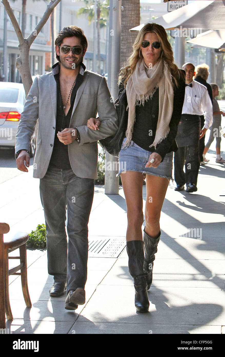 Cedric Martinez and Brandi Glanville out and about in Beverly Hills after having lunch together