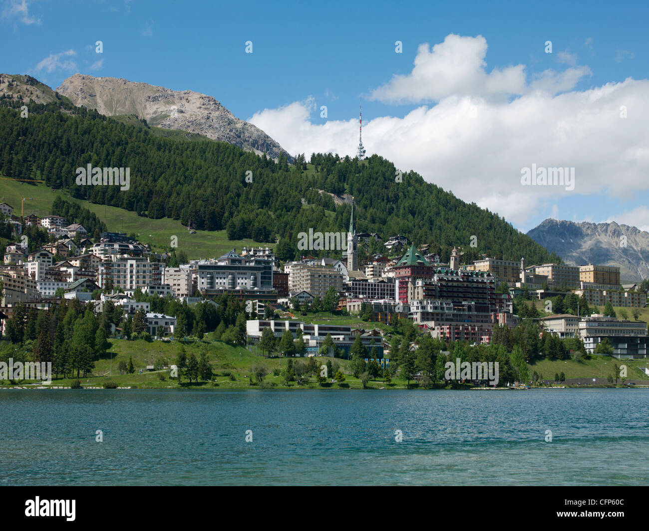 St. Moritz, Canton Graubunden, Switzerland, Europe Stock Photo