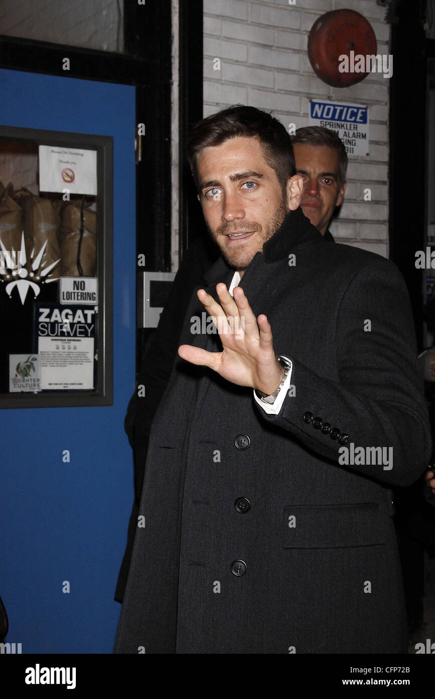 Jake Gyllenhaal  Opening night of the Classic Stage Company production of 'Three Sisters' at the CSC Theatre - Arrivals. New York City, USA - 03.02.11 Stock Photo