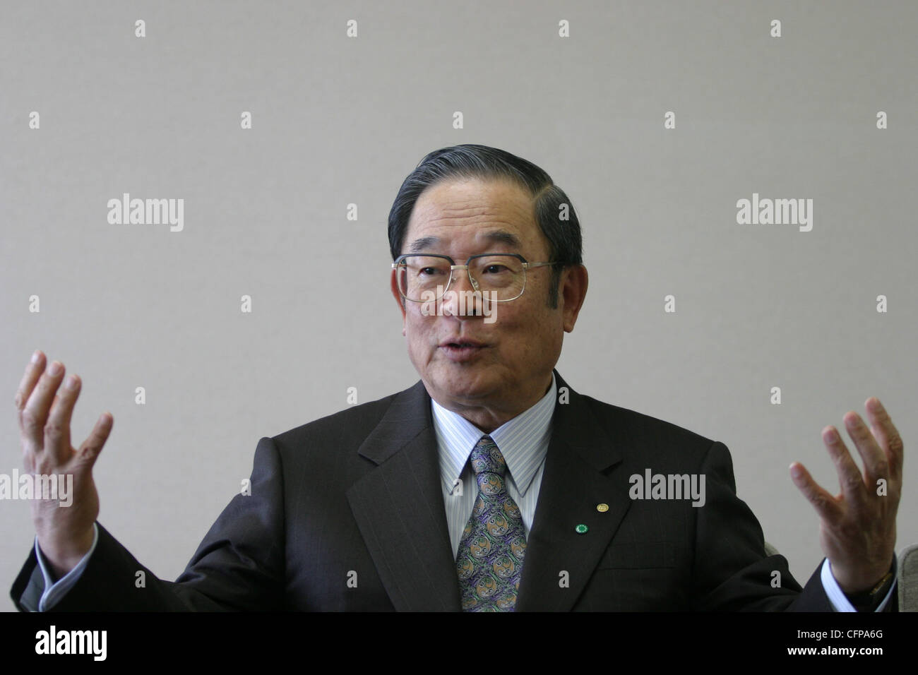 Fujio Cho, Chairman of Toyota Motor Corporation, Tokyo, Japan. Stock Photo