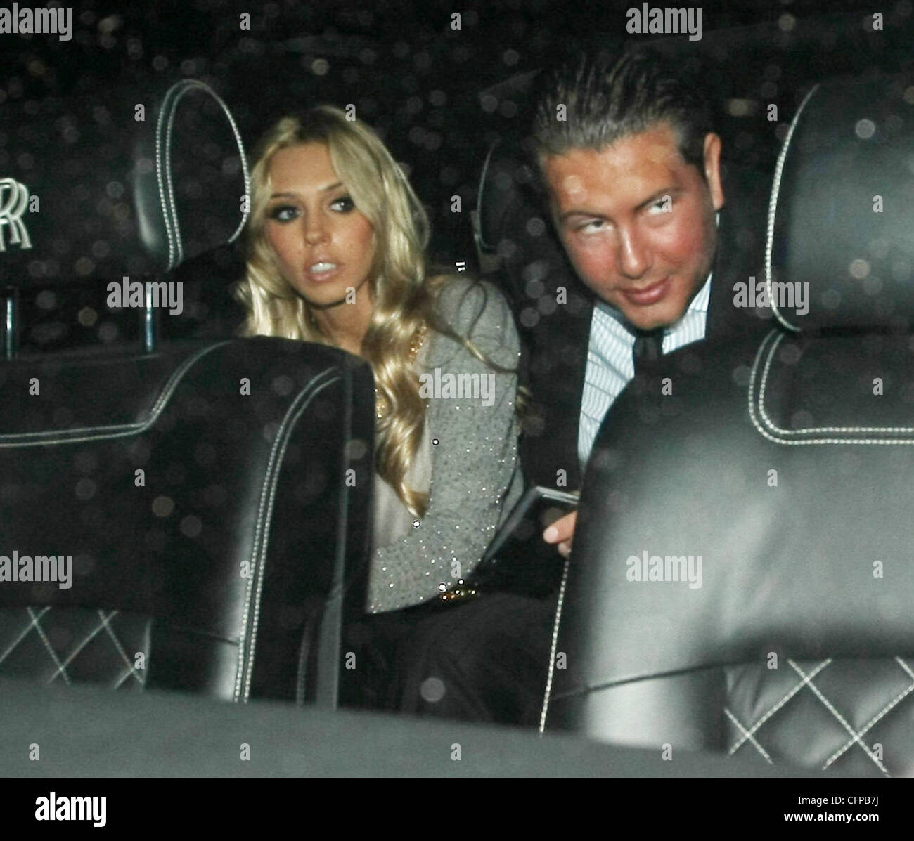 Petra Ecclestone and James Stunt  leaving C restaurant in Mayfair  London, England - 05.02.11 Stock Photo