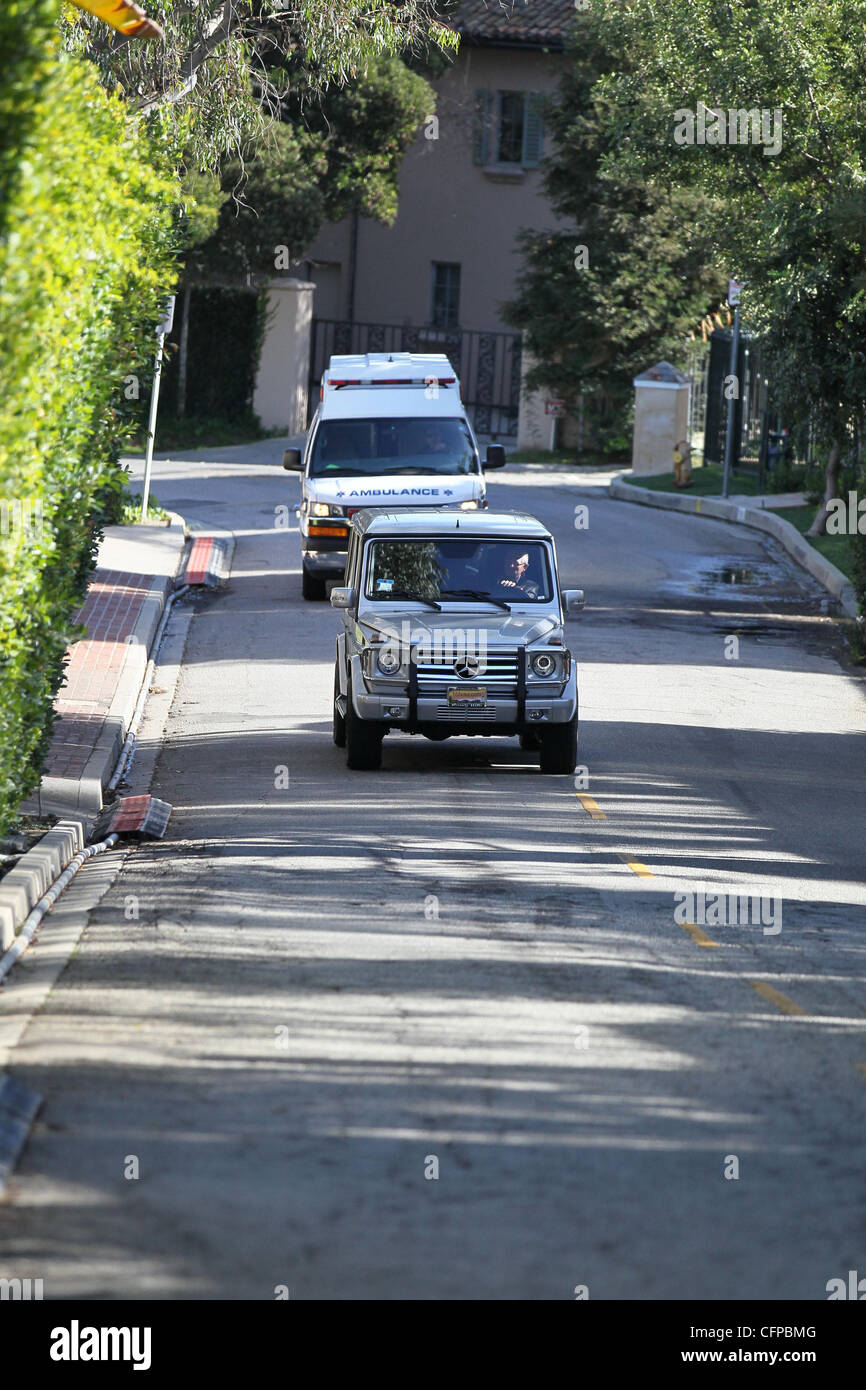 Zsa Zsa Gabor returns home to her Bel Air home for her 94th birthday