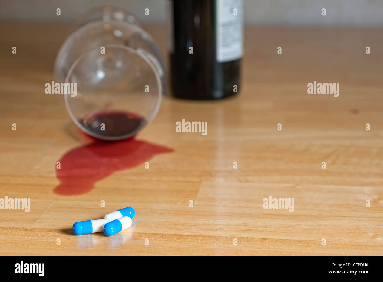 Drugs and alcohol Stock Photo