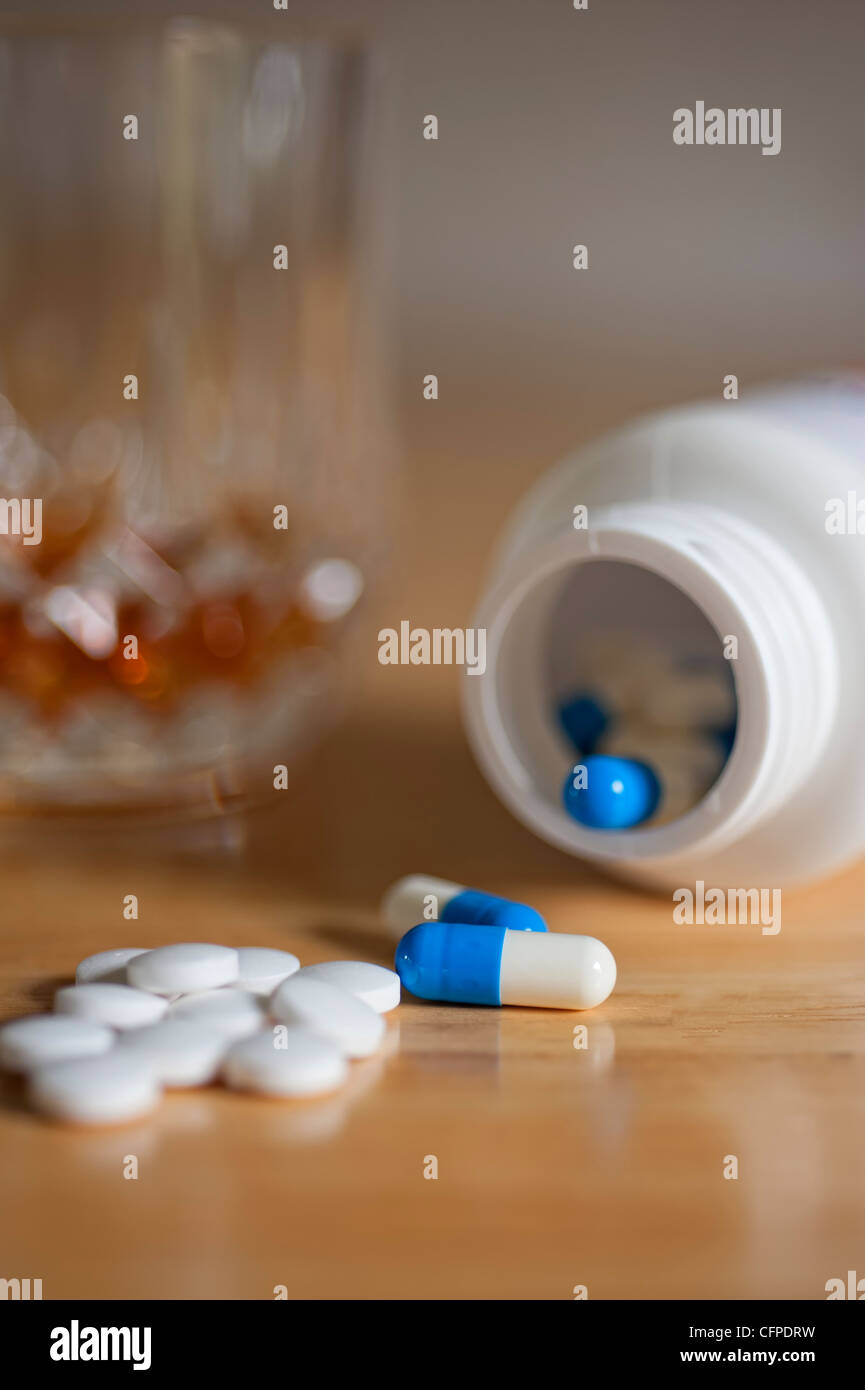 Alcohol and drugs don't mix well Stock Photo Alamy