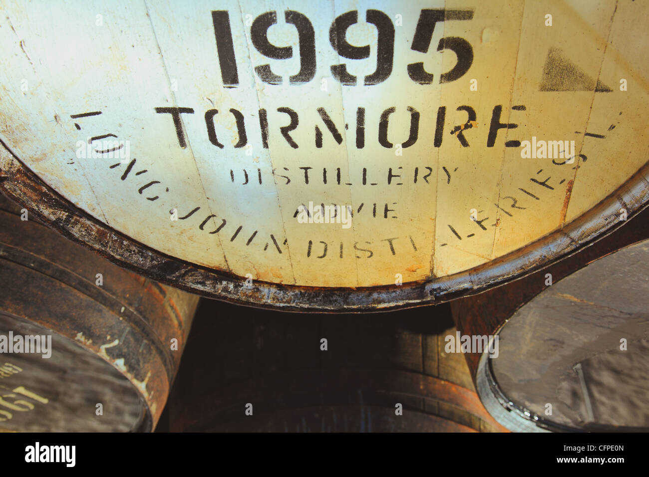 whisky barrels Stock Photo