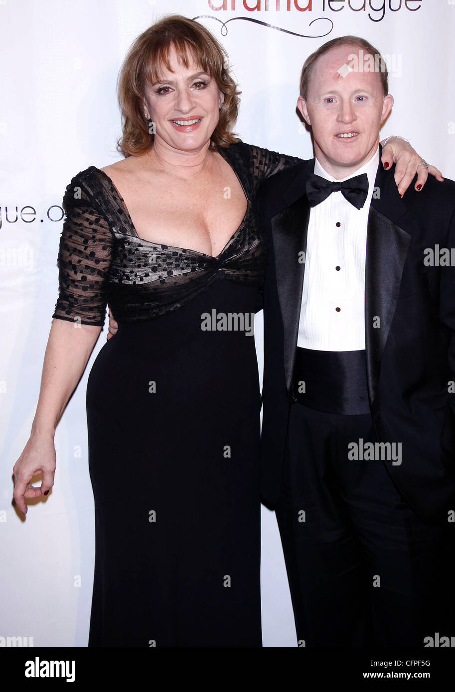 Patti LuPone and Chris Burke The Drama League's tribute to Patti LuPone held at the Pierre Hotel - Arrivals New York City, USA - 07.02.11 Stock Photo