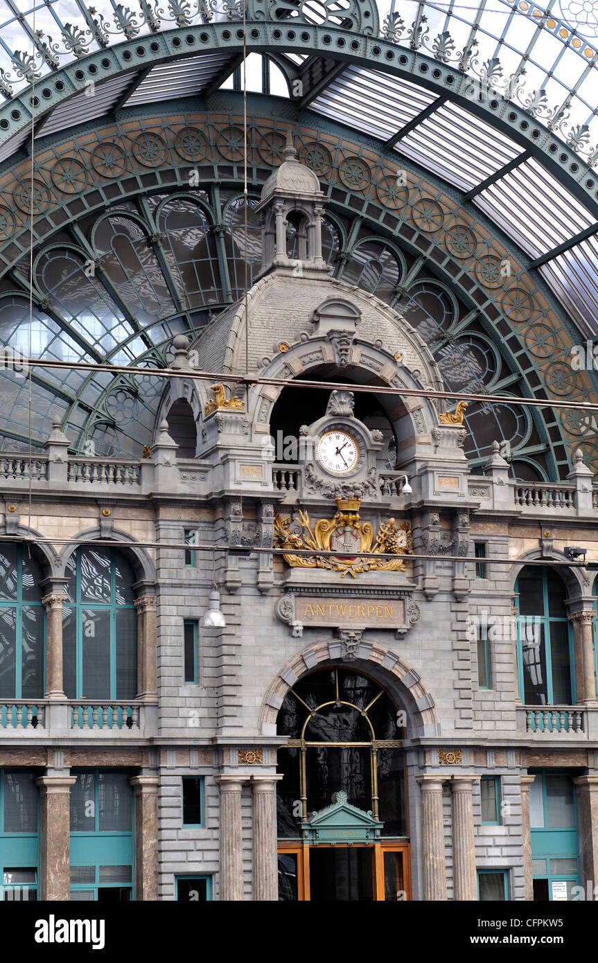 Belgium, Flanders, Antwerp, Central Station,  Antwerpen Centraal Station Stock Photo