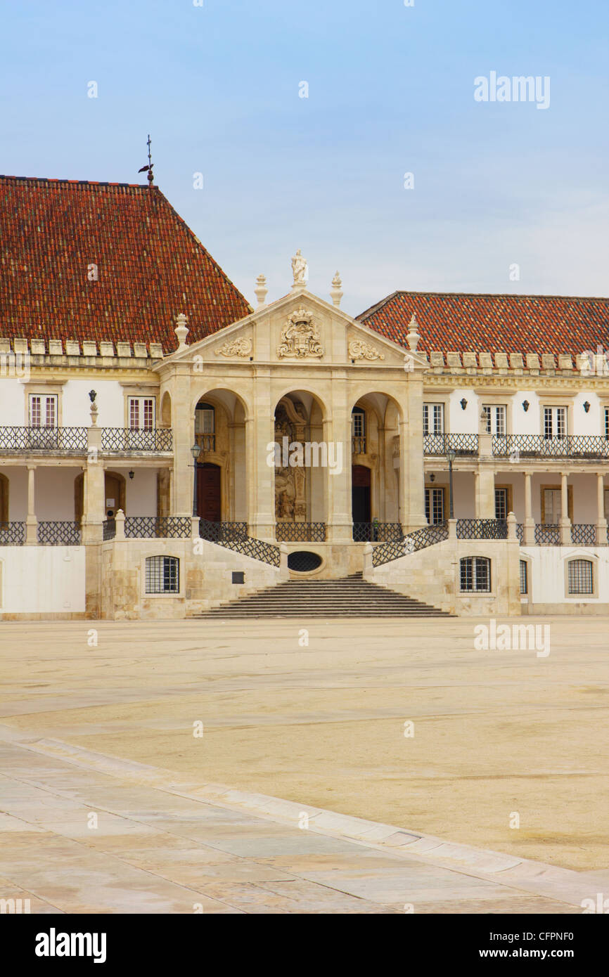 yard of old university in Coimbra, Portugal Stock Photo