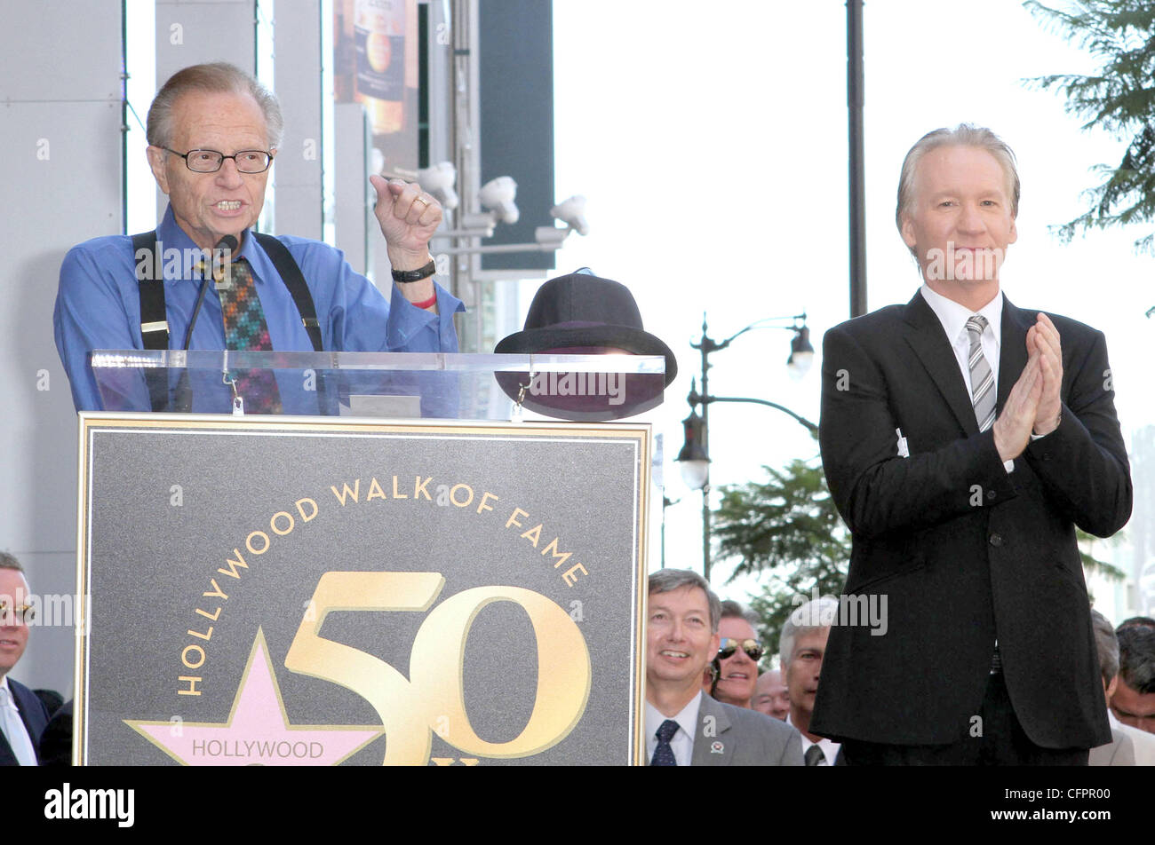 Larry King and Bill Maher Bill Maher receives the 2,417th star on the