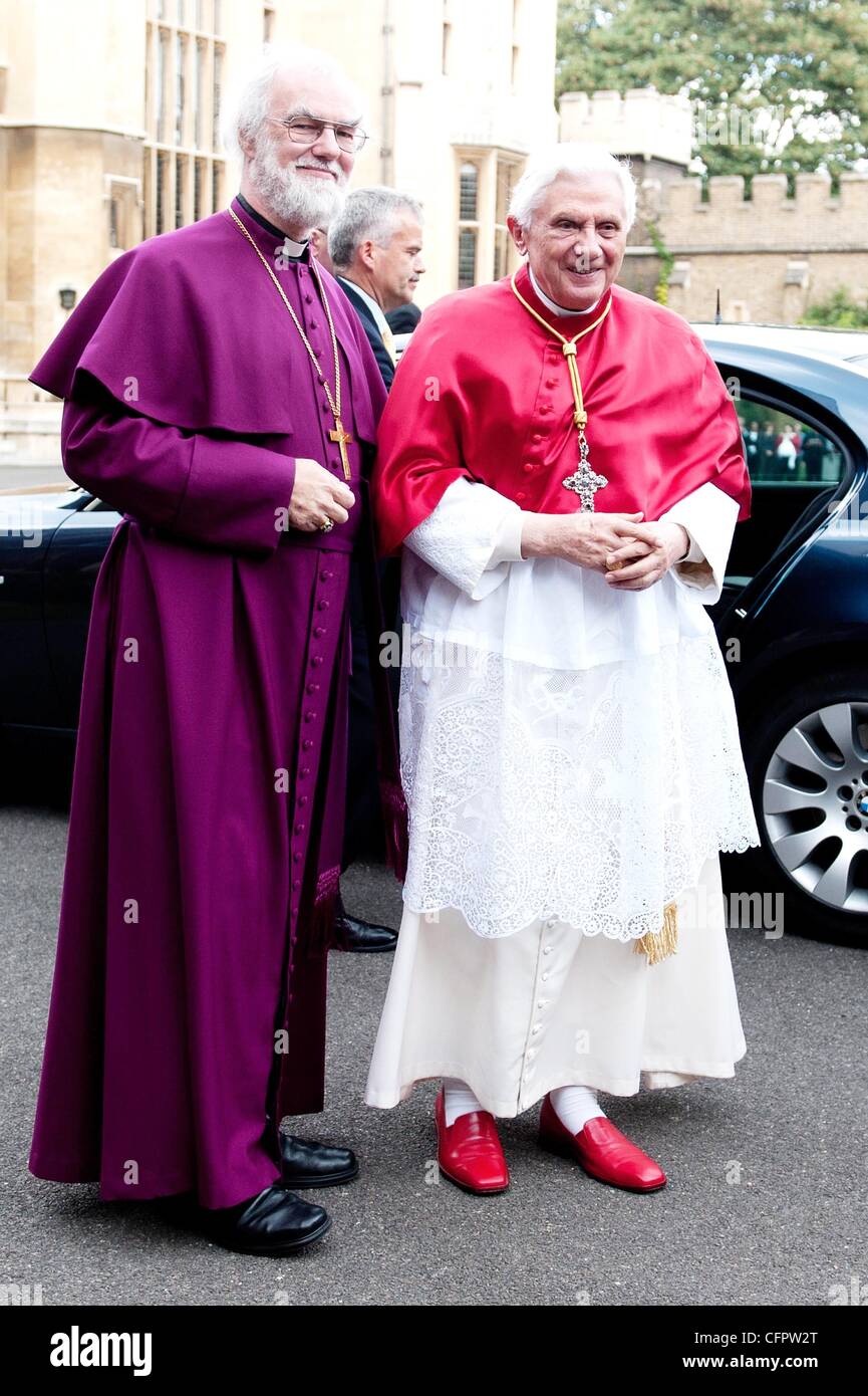 Pope Benedict Xvi With The Arch Bishop Of Canterbury Rowan Williams At Lambeth Palace London England 17 09 10 Stock Photo Alamy