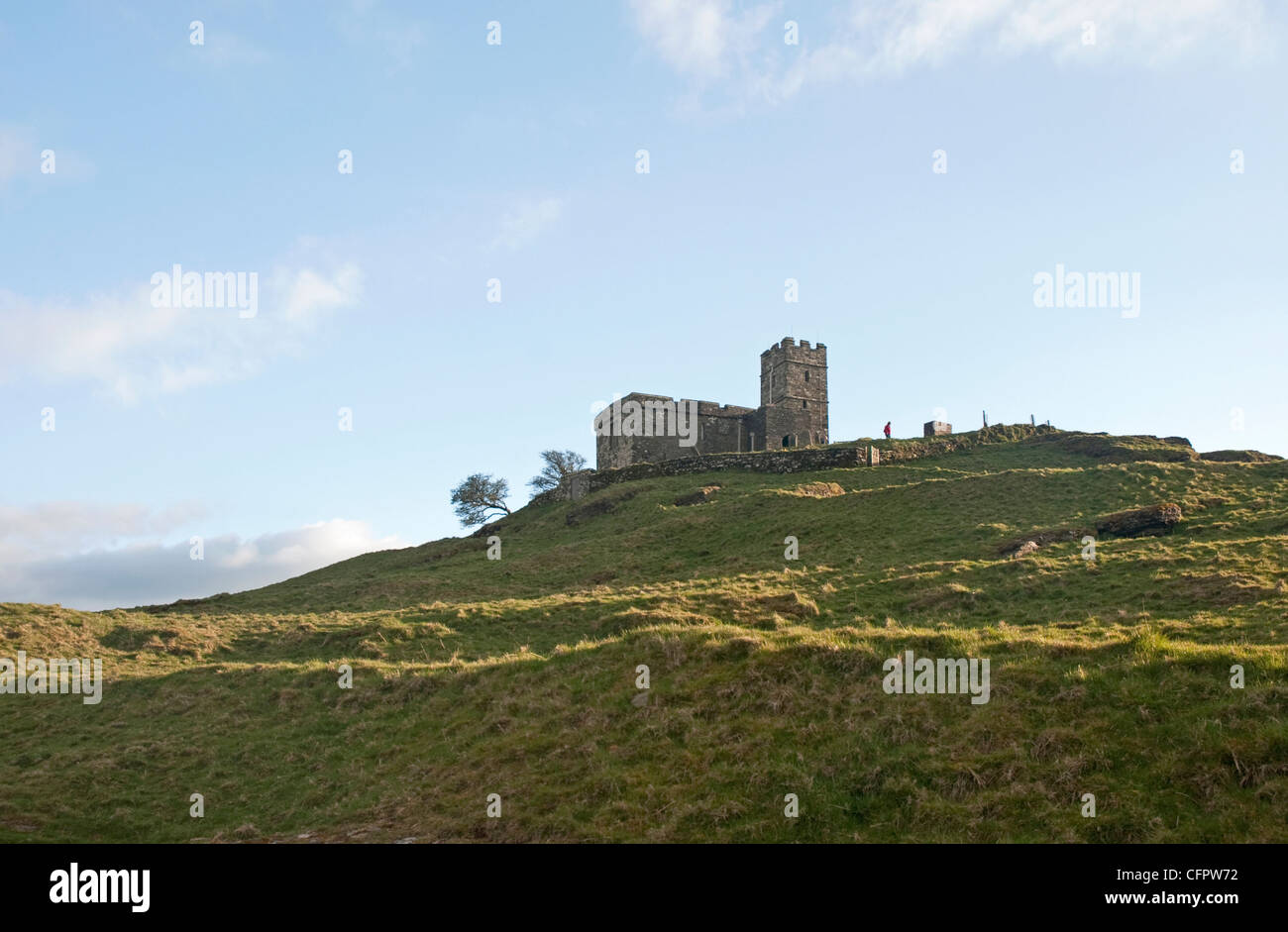 Parish Church of Brentor, on rocky hilltop edge of Dartmoor National