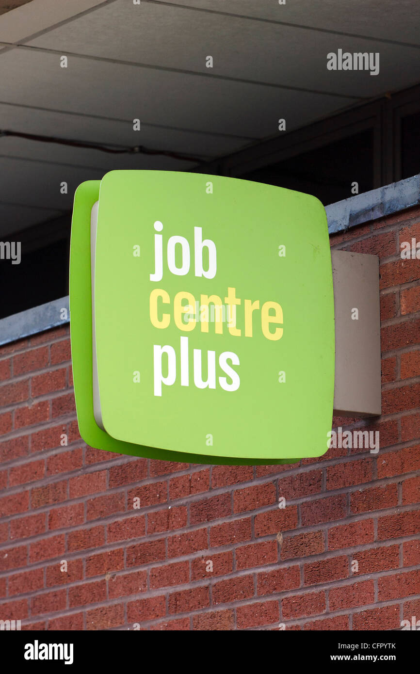 Job Centre Plus sign in the UK Stock Photo Alamy