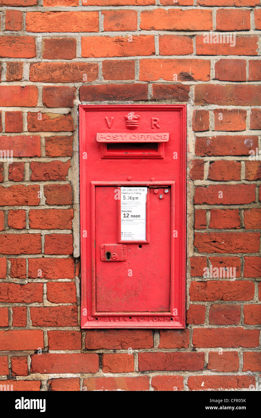 Old Victorian letter box in UK Stock Photo