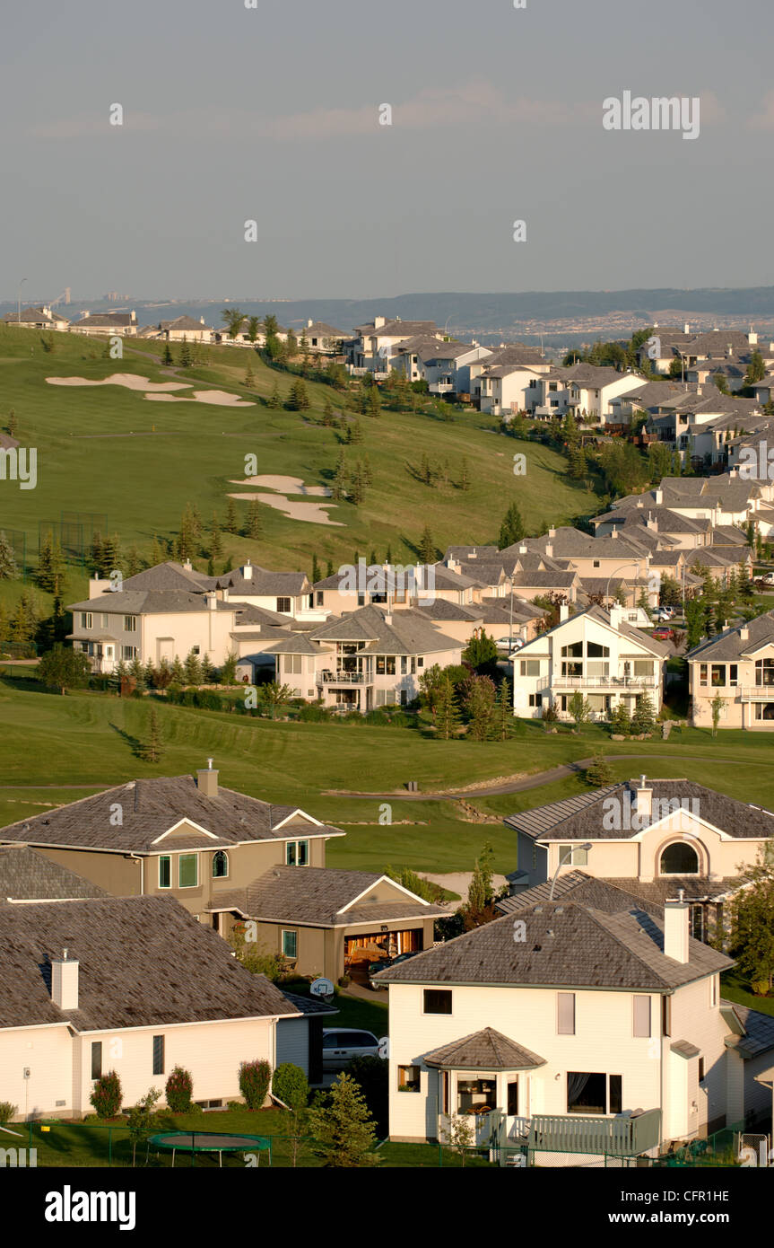 Foothill, Cochrane, Alberta, Looking back at Calgary Stock Photo Alamy