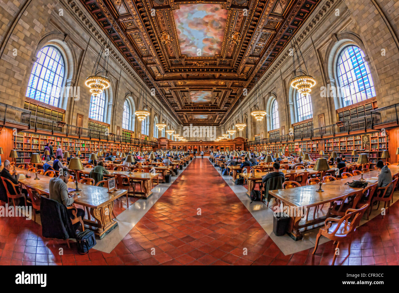 The Rose Main Reading Room in the main branch of the New York Public Library in New York City Stock Photo