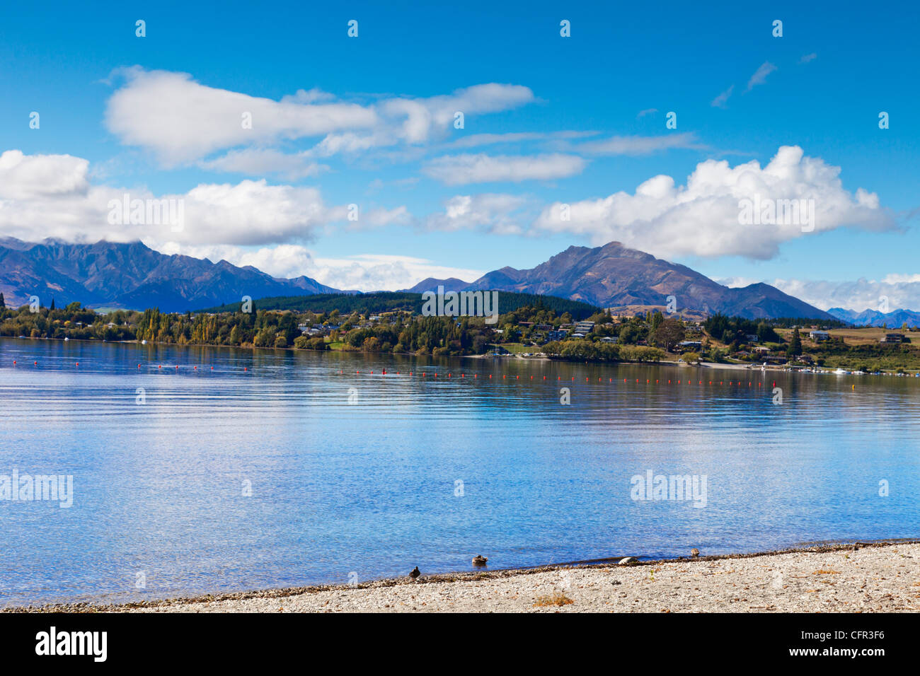 Early autumn at Lake Wanaka, Otago, New Zealand. Stock Photo