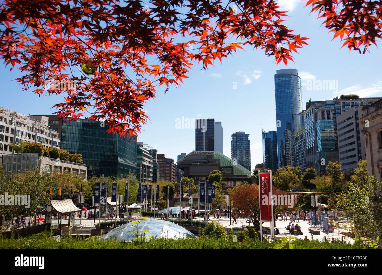 Ice Rink, Robson Square, Downtown, Vancouver, British Columbia, Canada