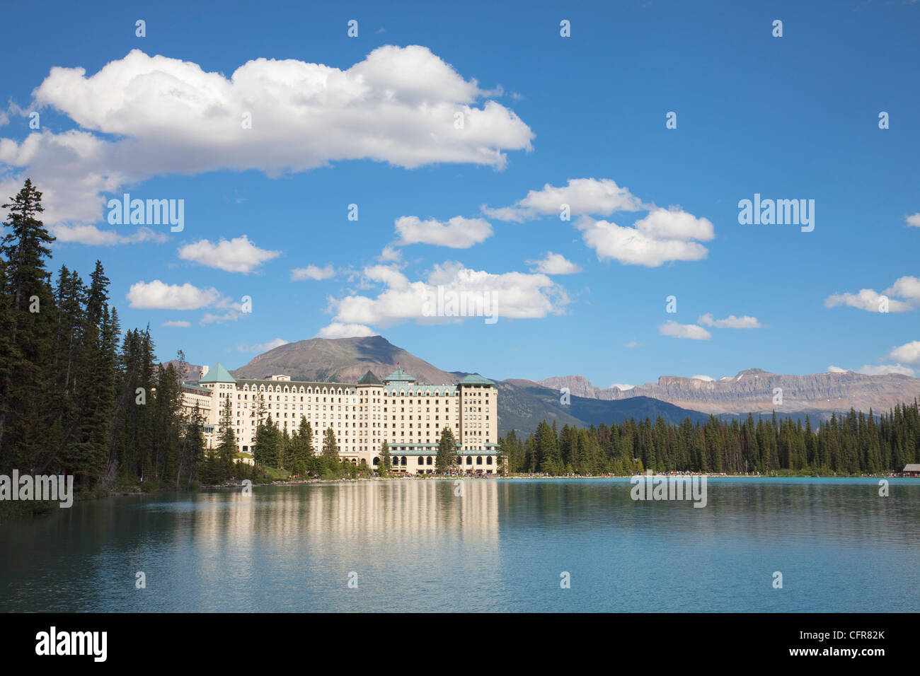 The Fairmont Chateau Lake Louise Hotel, Alberta, Rocky Mountains ...