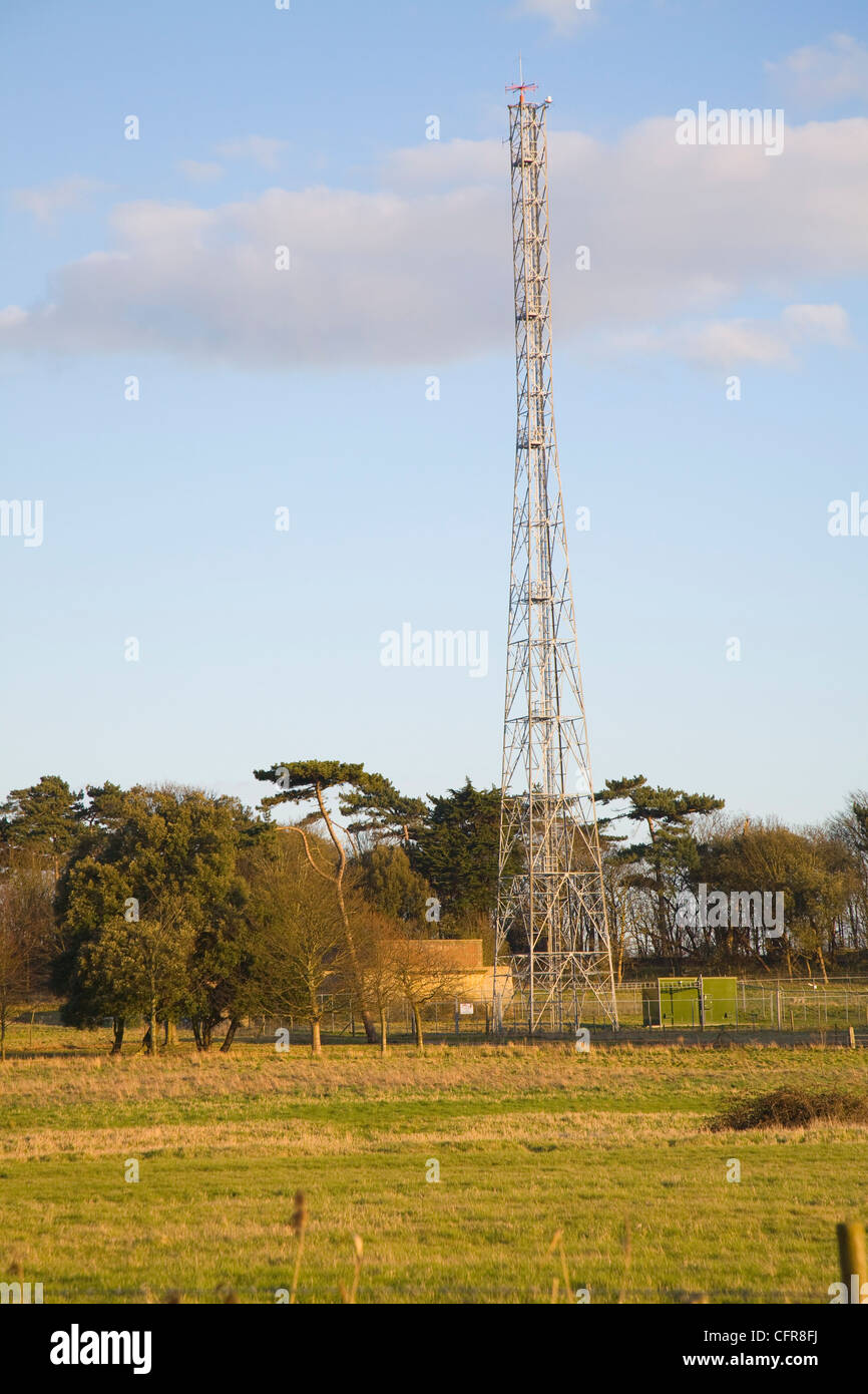 Coastguard radio mast Bawdsey, Suffolk, England Stock Photo