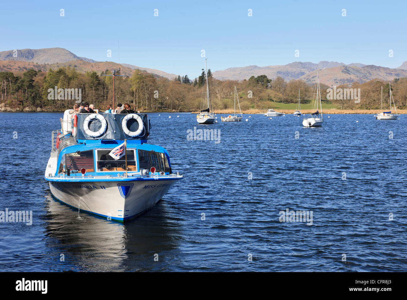 Sightseeing tours boat on Lake Windermere in the Lake District National