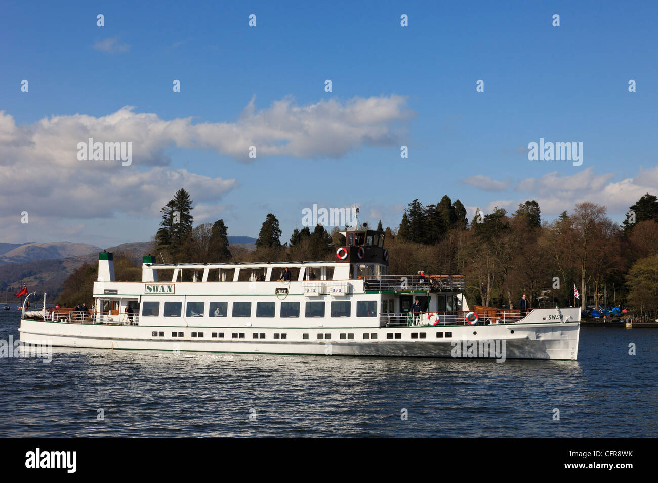 Bowness on Windermere, Cumbria, England, UK. The Swan sightseeing