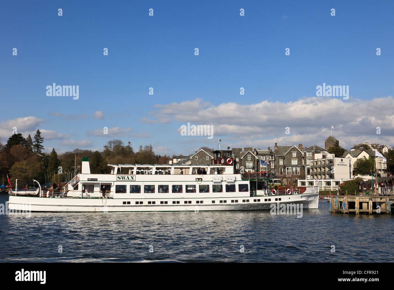 The Swan sightseeing cruise boat in the Lake District National Park