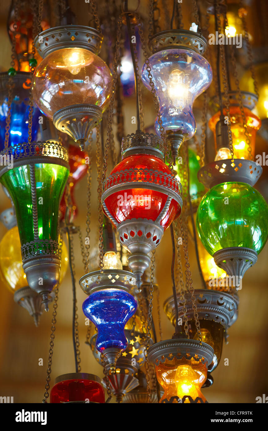 Lamps for sale, Istanbul, Turkey, Europe Stock Photo