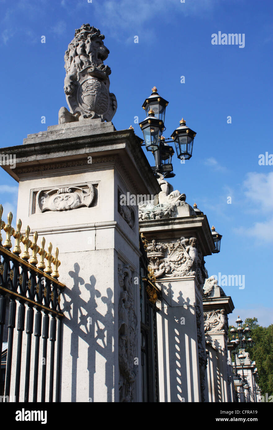 Decorative lights on pillars in Buckingham Palace, London , UK Stock Photo