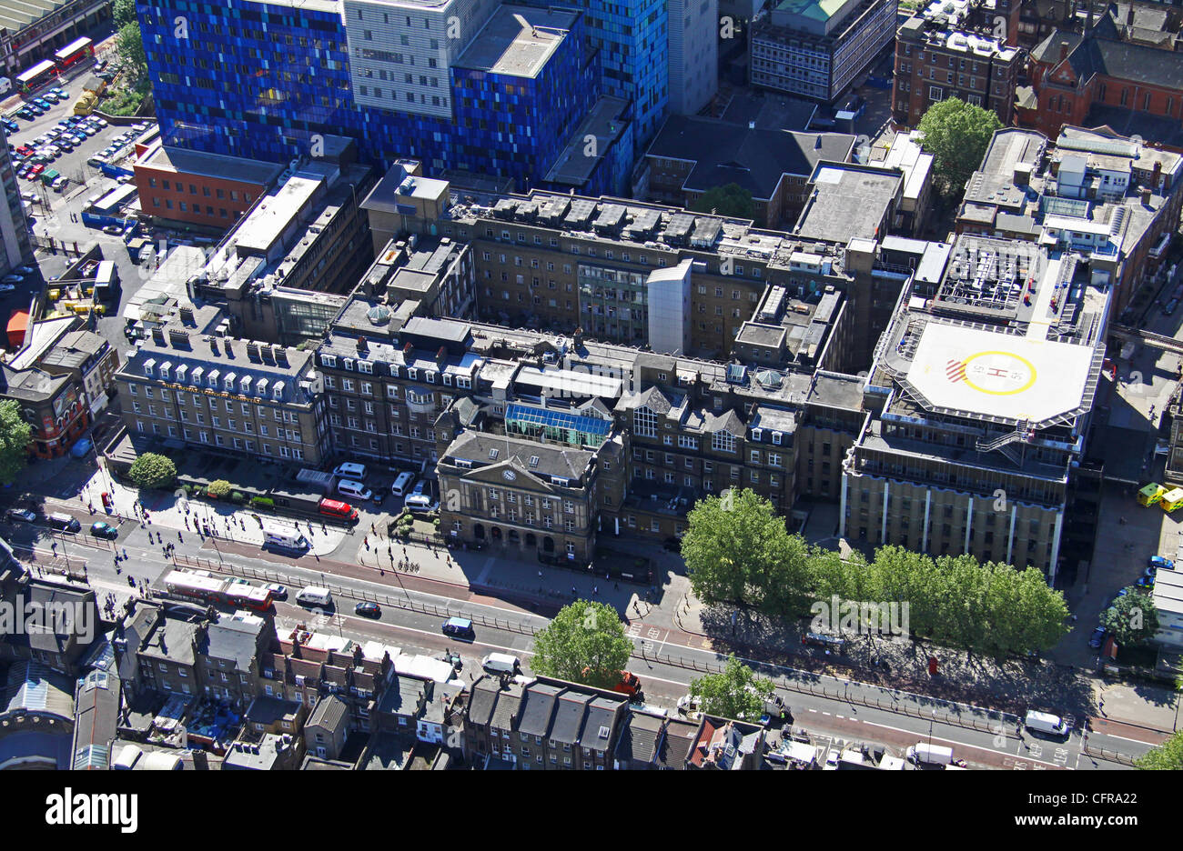 Aerial view of The Royal London Hospital Stock Photo