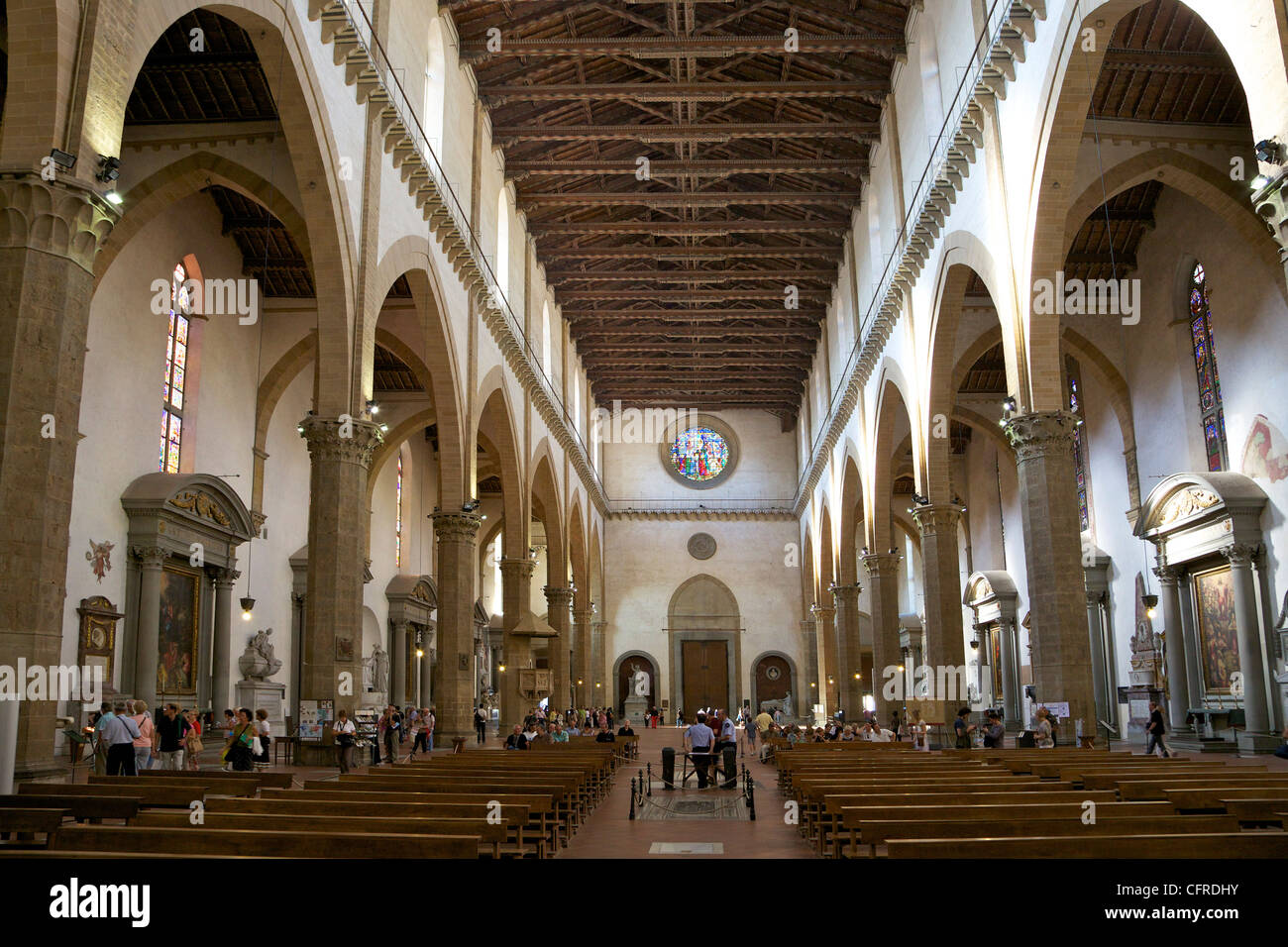 Santa croce florence interior hi-res stock photography and images - Alamy