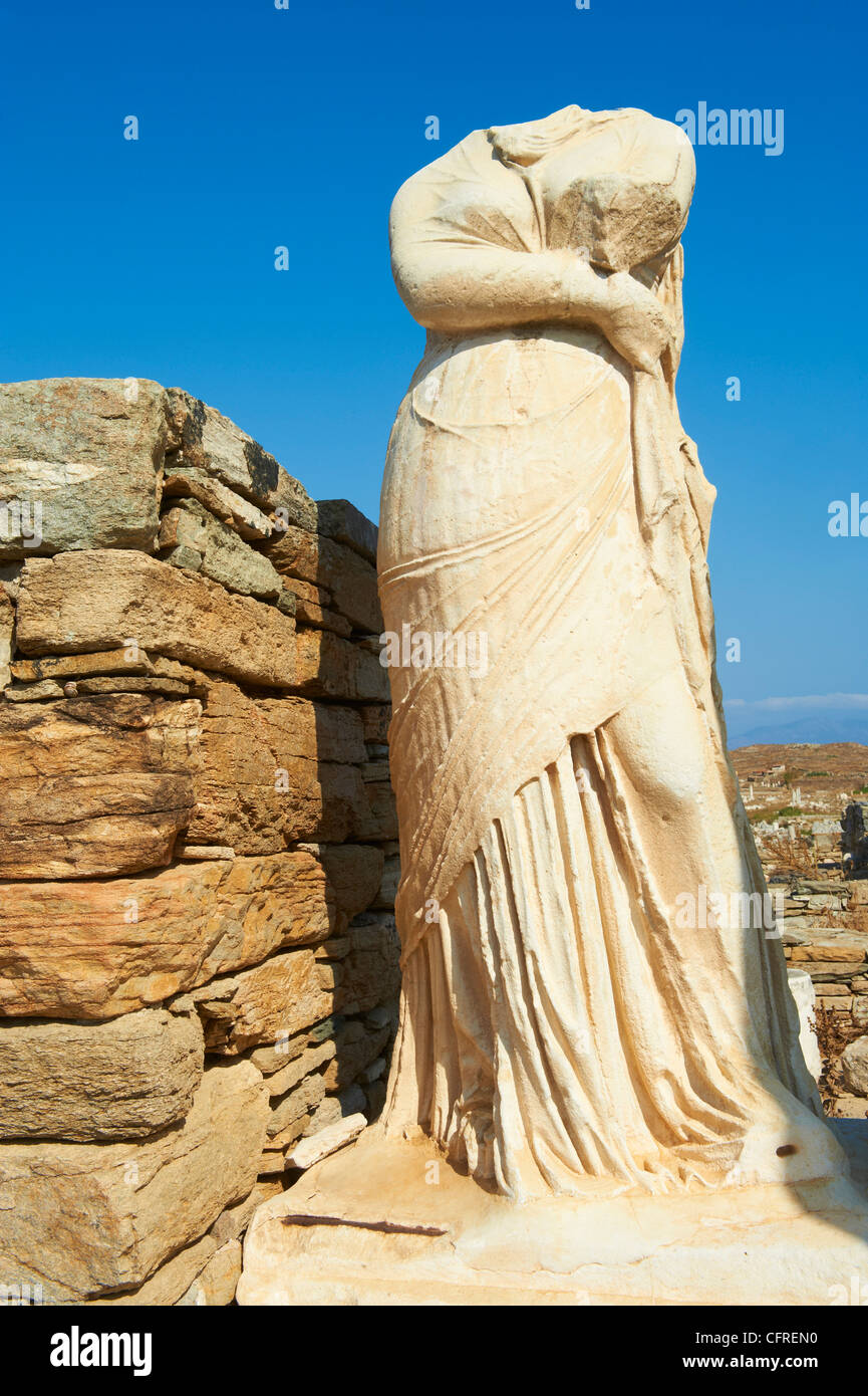 Statue of Cleopatra, Cyclades Islands, Greek Islands, Greece, Europe Stock Photo