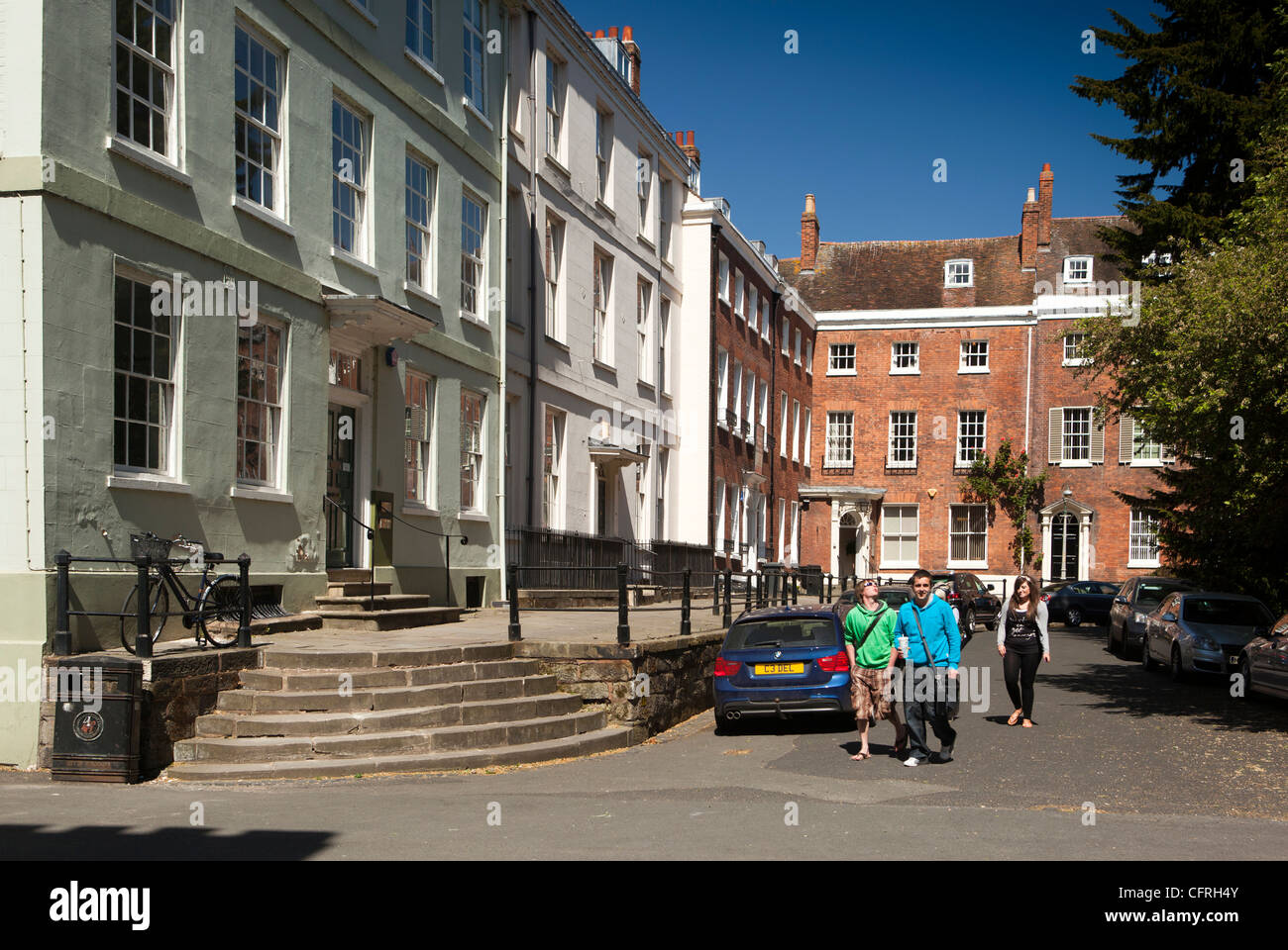 UK, England, Worcestershire, Worcester Cathedral Close, regency houses and offices Stock Photo