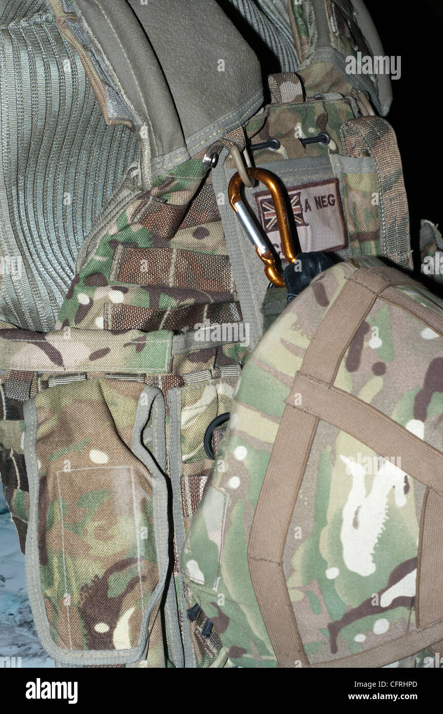 British Army Flak Jacket Body Armour And Helmet Stock Photo Alamy