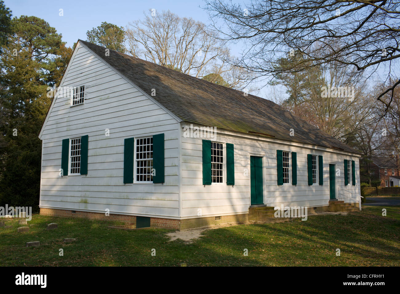 Third Haven Friends Meeting House is oldest Quaker church in USA, Easton, Maryland, Talbot County, Eastern Shore Stock Photo