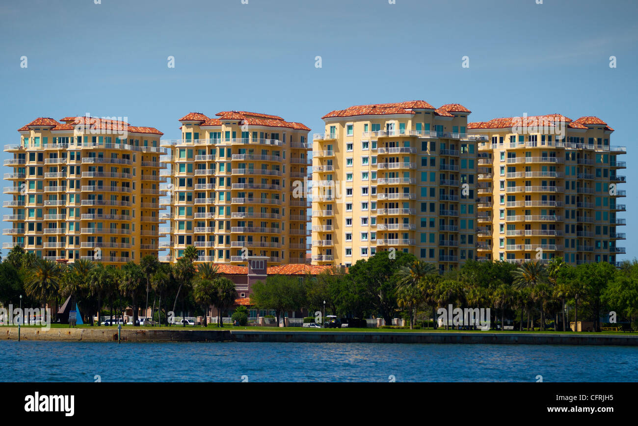 Apartment buildings in St. Petersburg, Florida Stock Photo Alamy