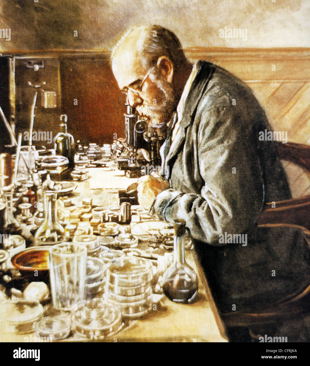 ROBERT KOCH  (1843-1910) German  physician based on an 1885 photograph Stock Photo
