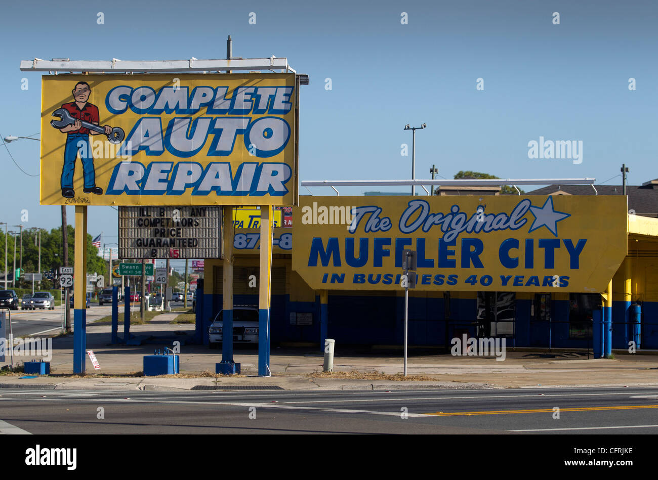 An auto repair shop in Tampa, Florida Stock Photo Alamy