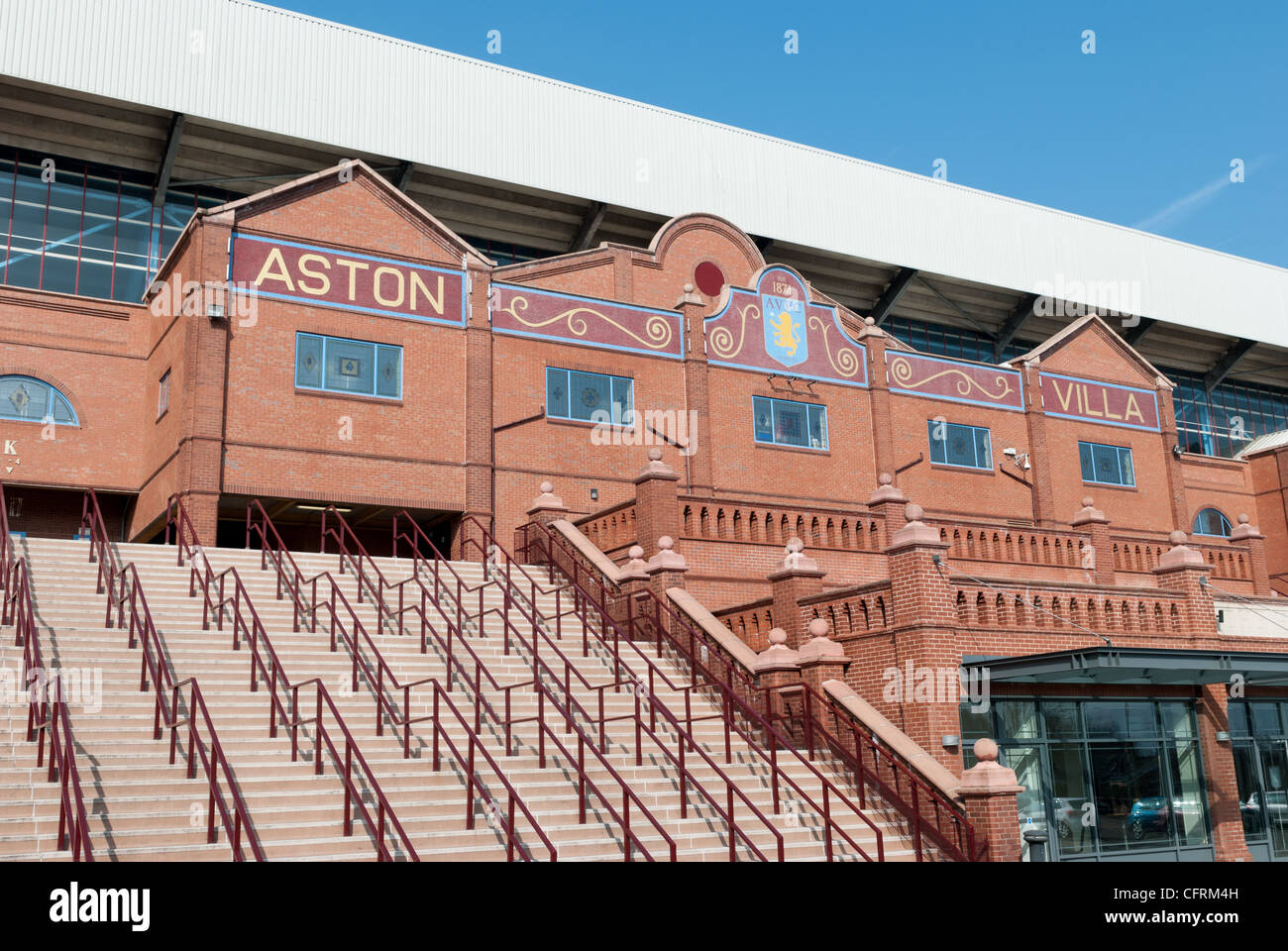 Villa Park - the home of Premiership team Aston Villa in Birmingham Stock Photo