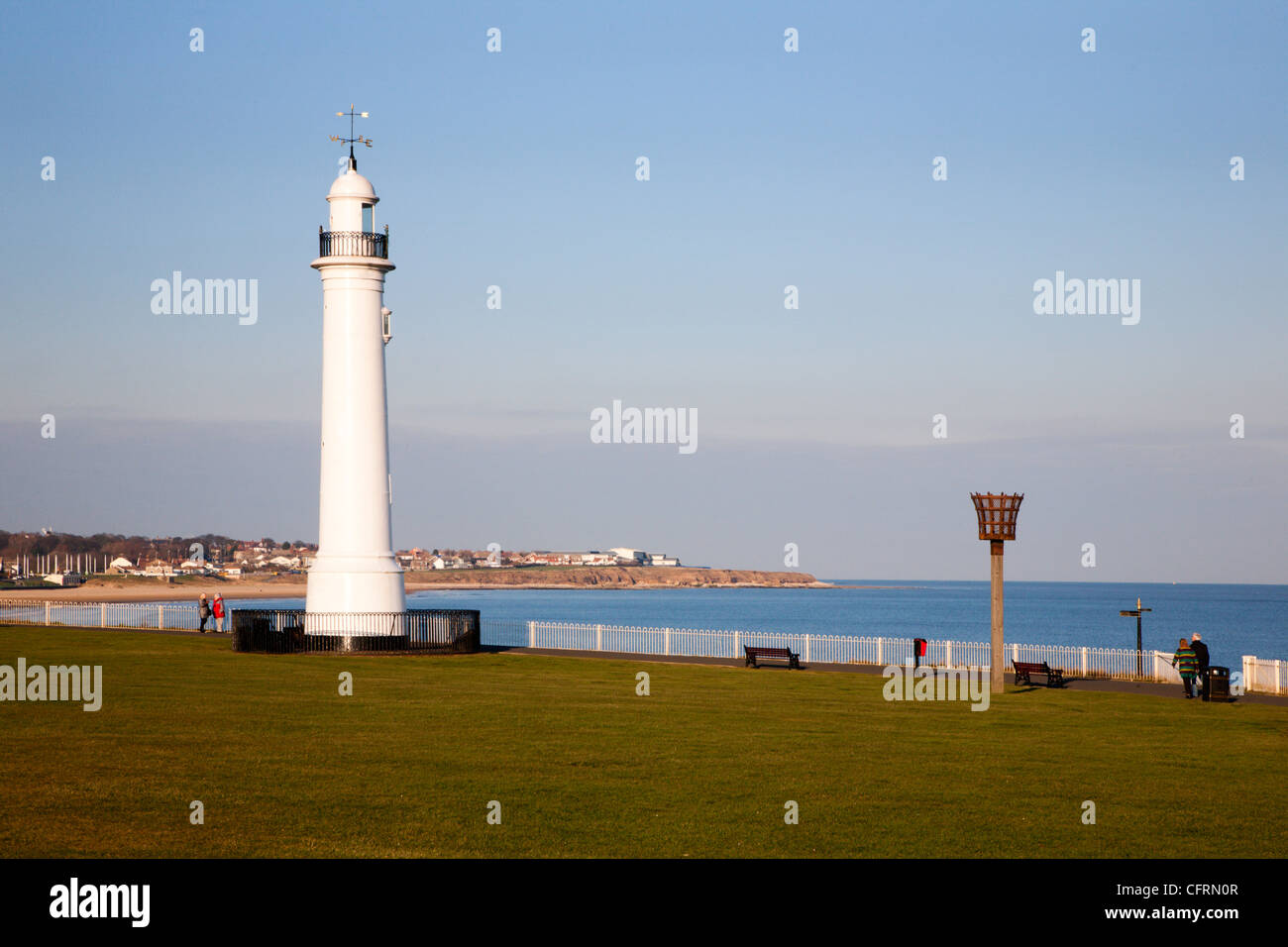 Seaburn Lighthouse Sunderland England Stock Photo