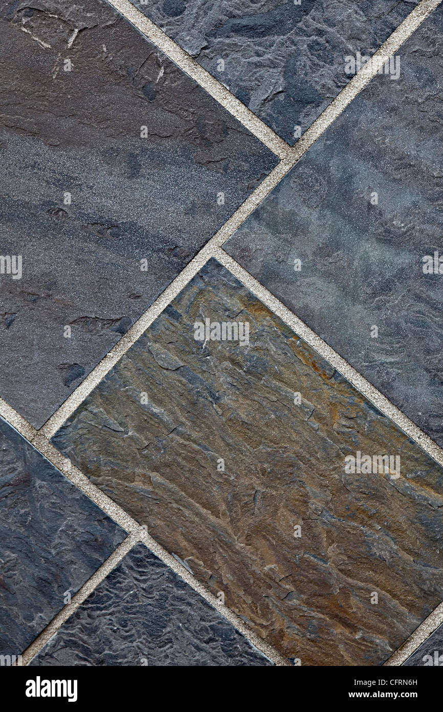 Blue sandstone flagstones quarried near Hereford, England Stock Photo