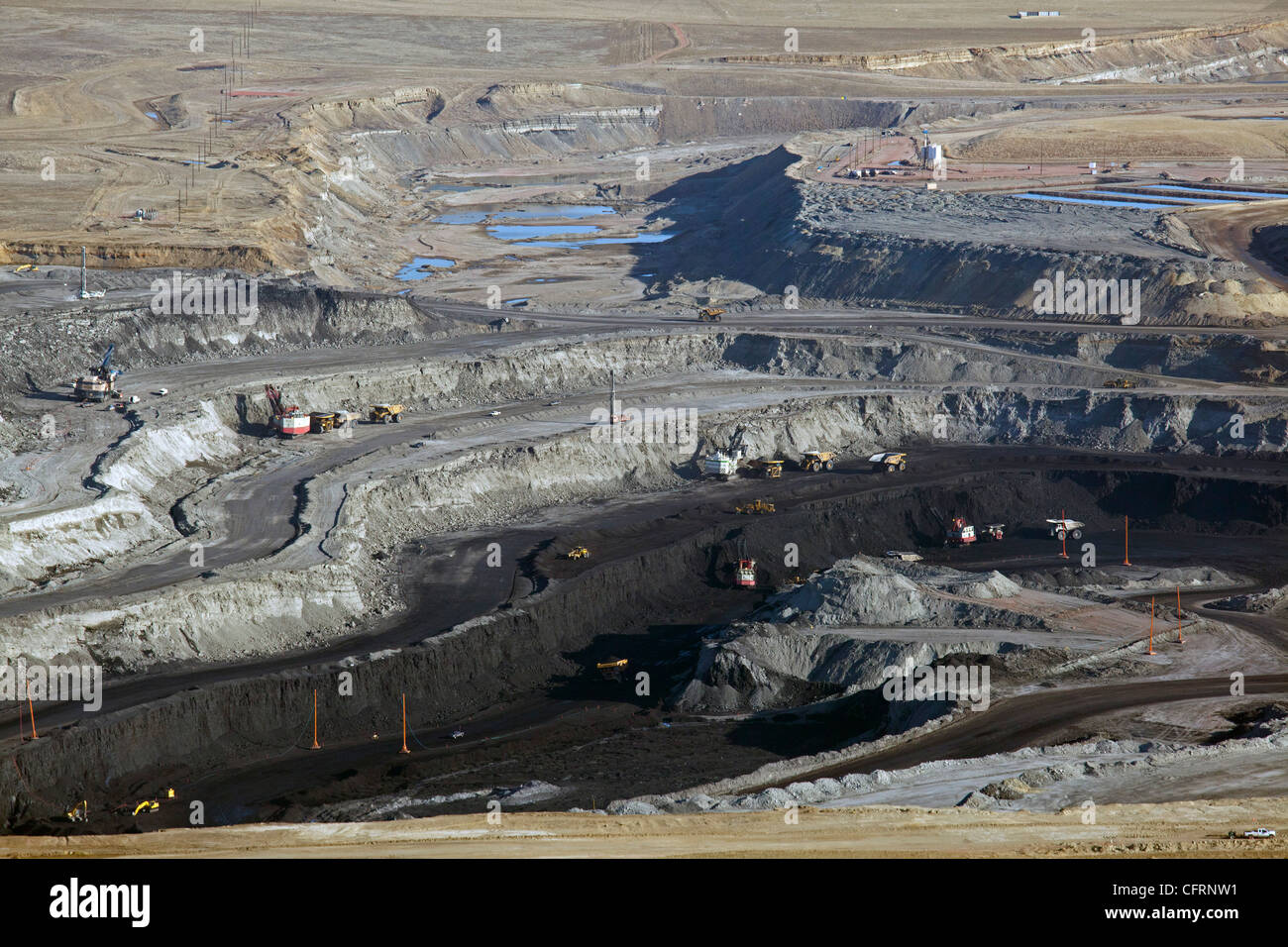 Coal Mine in Wyoming's Powder River Basin Stock Photo
