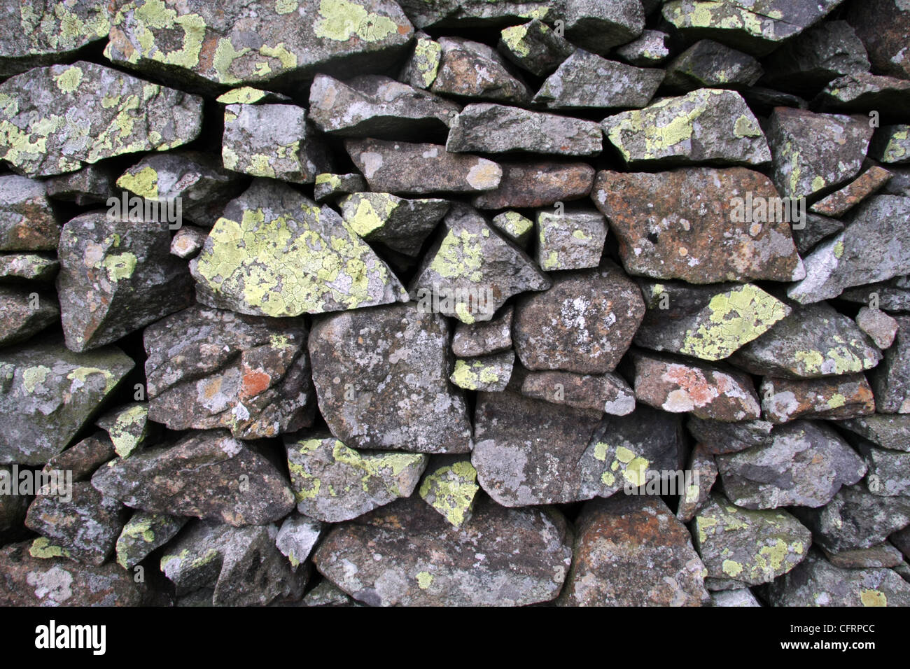 a dry stone wall in the Lake District Stock Photo