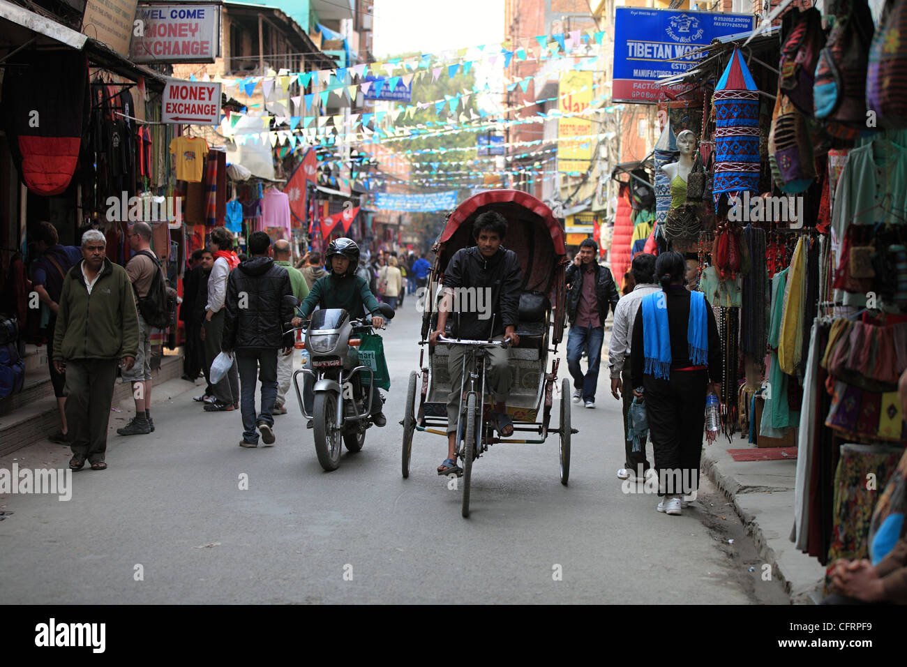 Street in Thamel Kathmandu Nepal Stock Photo