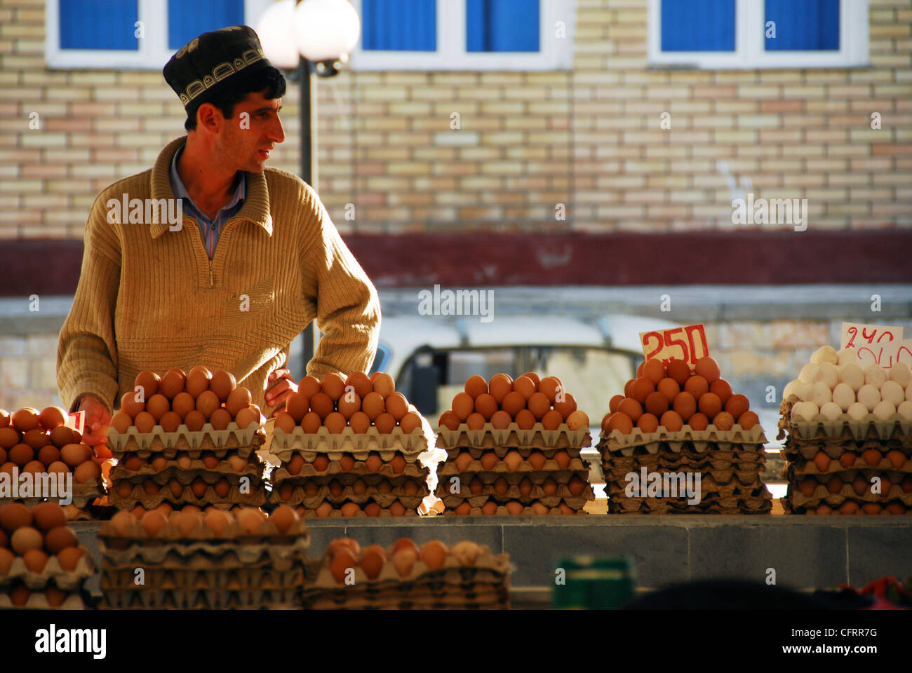 Man selling eggs hires stock photography and images Alamy