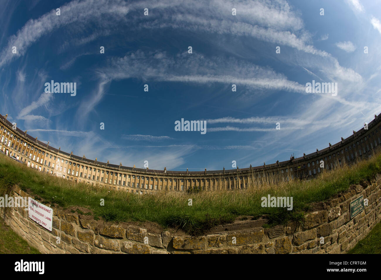 The Royal Crescent in Bath Stock Photo
