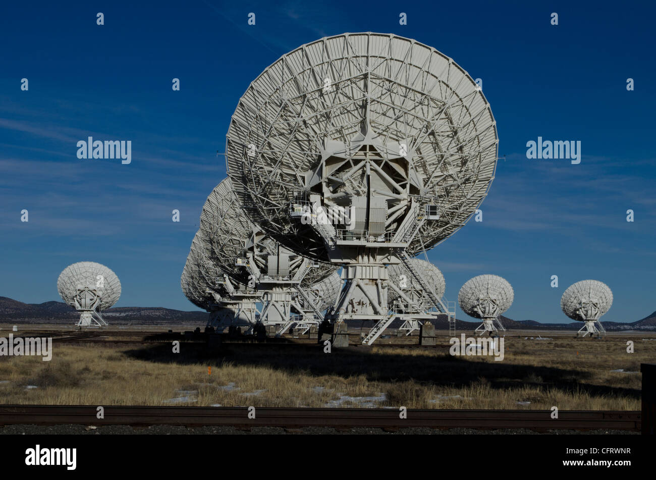 VLA, Very Large Array, New Mexico, radio telescope, part of National Radio Astronomy Observatory, Stock Photo
