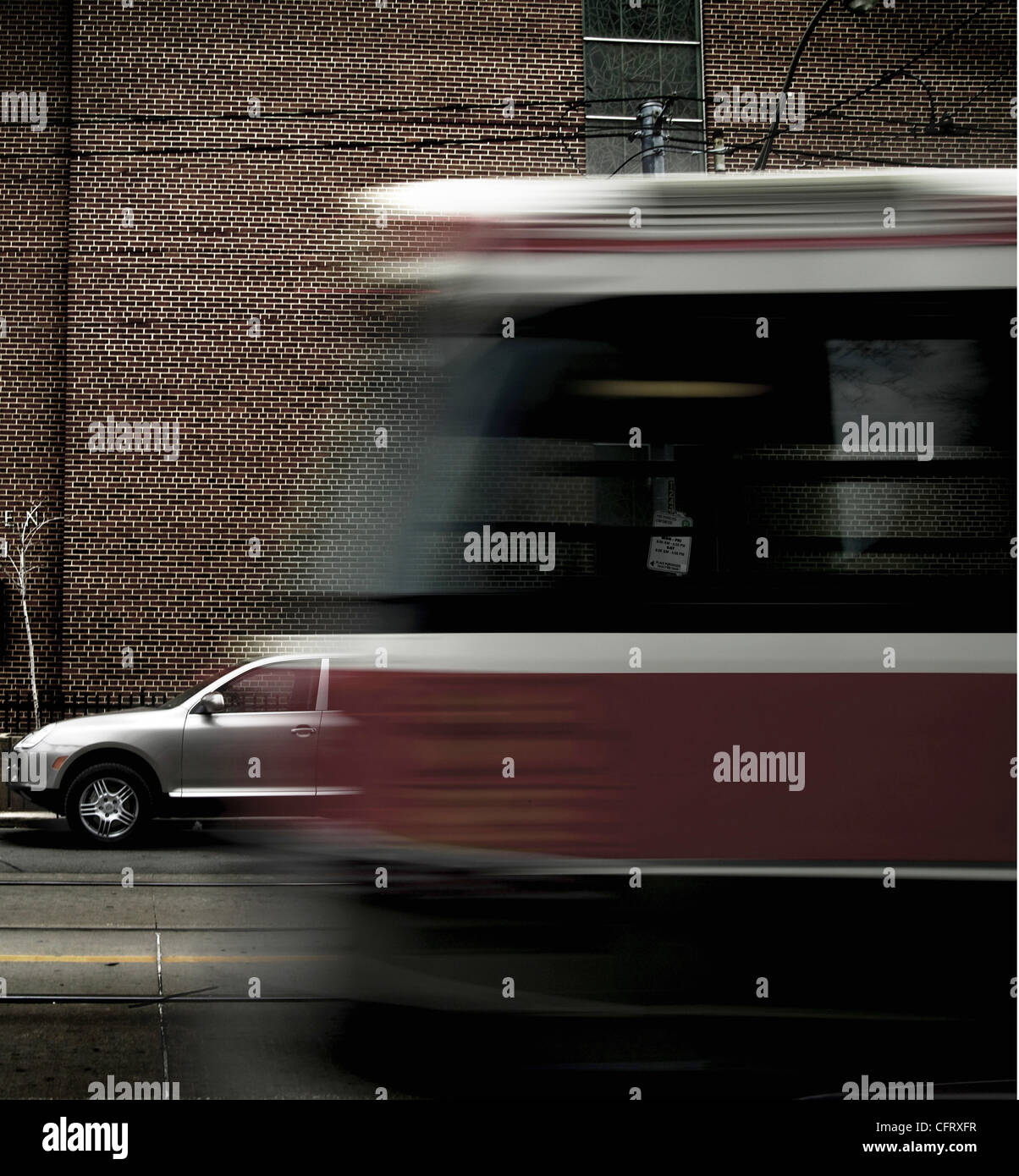 Streetcar in Motion, Toronto, Ontario Stock Photo Alamy