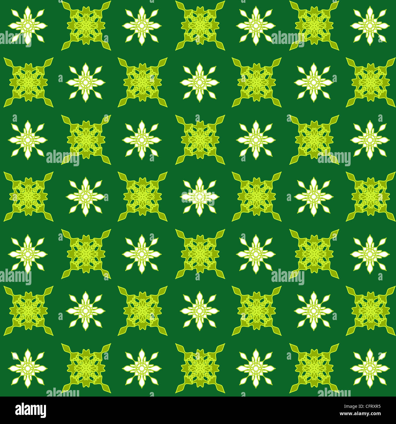 Decorative seamless pattern in green Stock Photo
