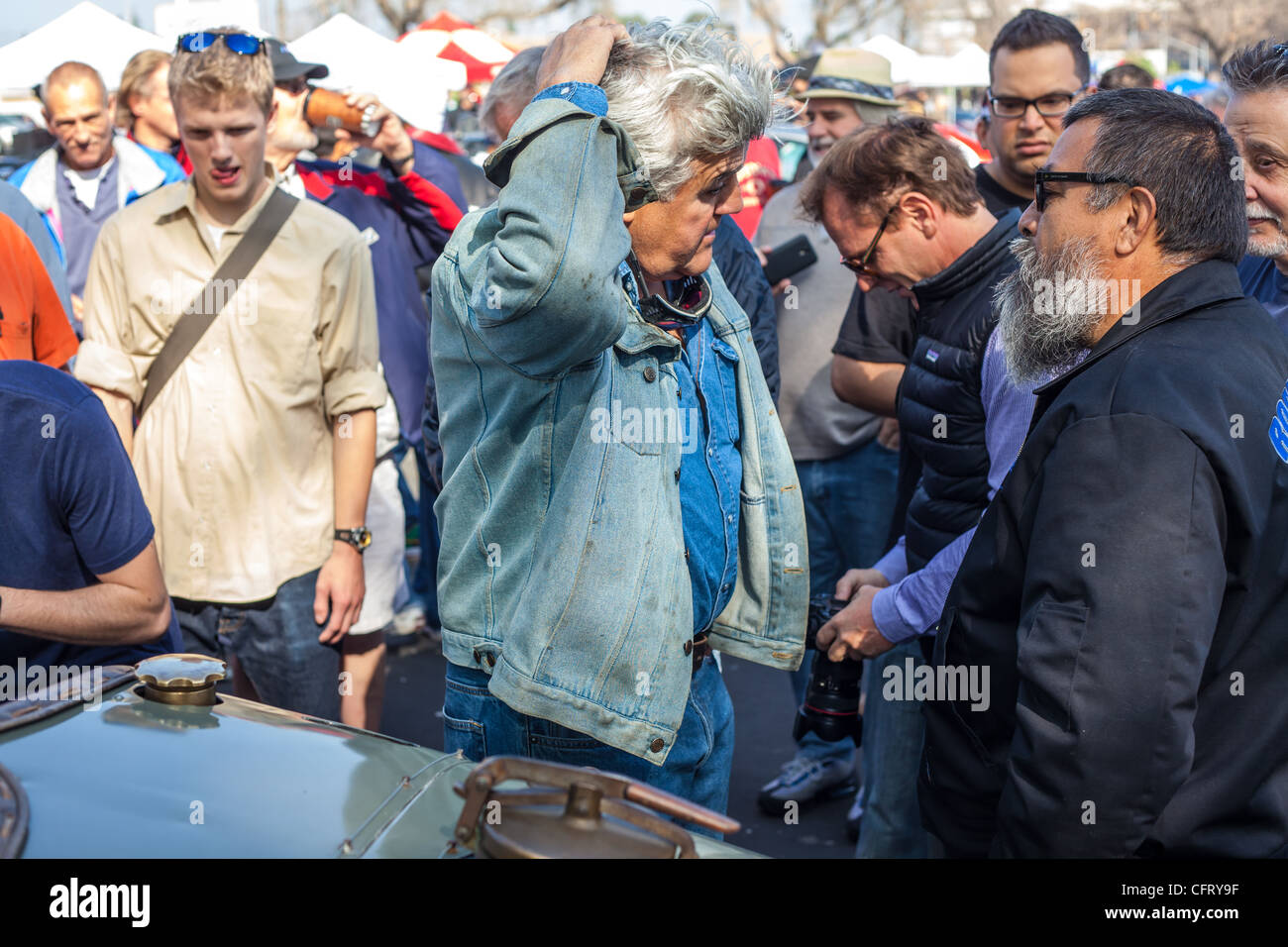 Jay Leno Talking Cars at Supercar Sunday in Woodland Hills California Stock Photo